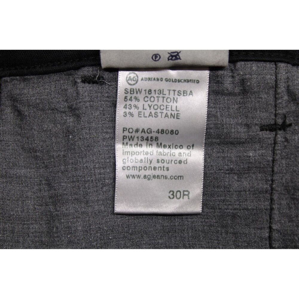 AG Adriano Goldschmied Caden Tailored Trouser Coated Faux Leather Black 30R - Picture 12 of 12